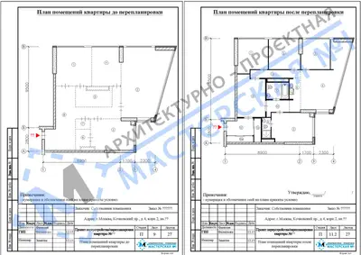 Перепланировка: г.Москва, Кочновский пр., д.4, корп.2