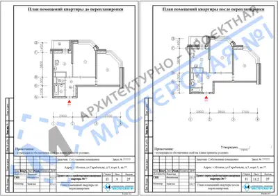 Перепланировка: г.Москва, ул.Гарибальди, д.5, корп.1