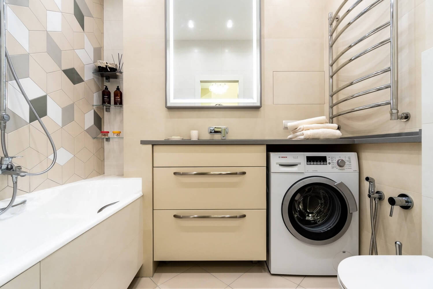 Стиральная машина в ванной Стиральная машина в ванной